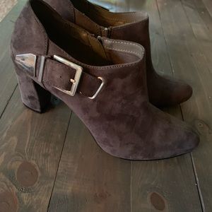 NWT Grey Booties with buckle detail